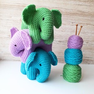 Baby Elephant Knitting Pattern Instant download 画像 2