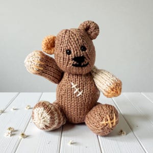 Well-Loved Teddy Bear Knitting Pattern Instant download