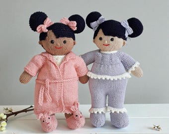 Sweet dreams Lilly and May Dolls Printed Knitting Pattern