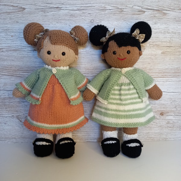 Springtime Lilly and May dolls Clothes knitting pattern Instant Download