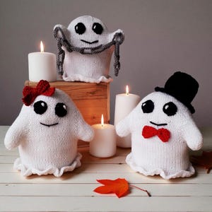 Happy Halloween Ghosts knitting Pattern Instant download