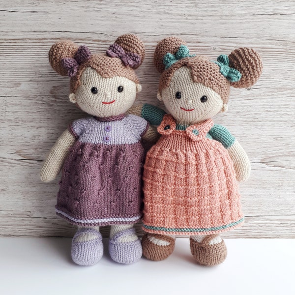 Lilly and May Dolls Printed Knitting Pattern