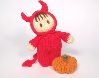 Little Devil Bitsy Baby Doll knitting Pattern Instant download