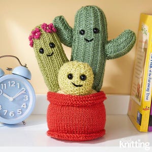 Knitted Cactus family instant download pattern