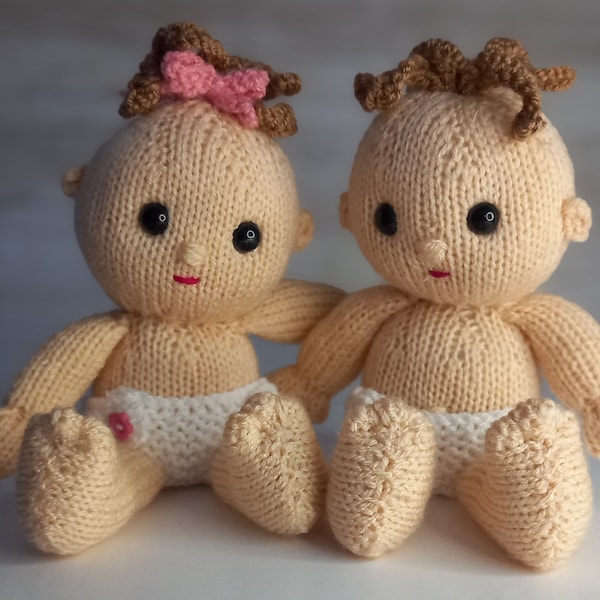 Betsy and Ben Baby Dolls Instant Download Knitting pattern