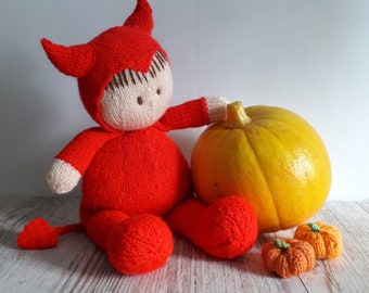 Halloween Jo-Jo doll knitting pattern Instant download