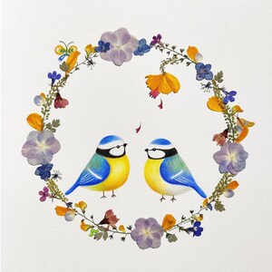 Illustration de Sanhua -  Couronne Poétique : Le Murmure des Mésanges Bleues