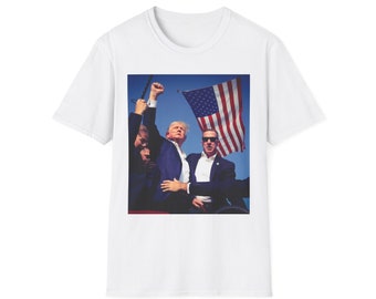 Trumpf-Grafik-T-Stück, Trumpf-Schuss-T-Shirt, Trumpf-Schießen-Hemd, Trumpf-Ermordung-Hemd, Donald Trump-Fan-Hemd, Donald Trump T-Shirt