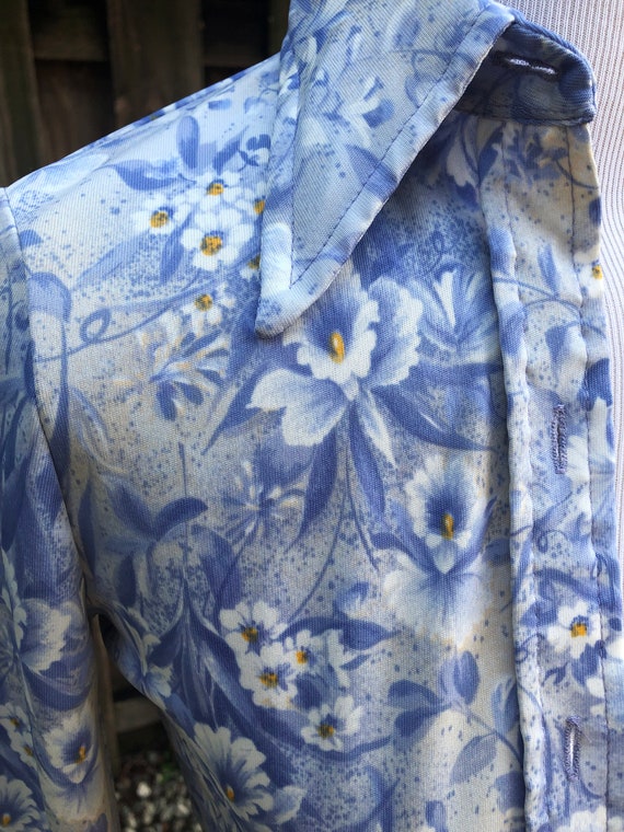 1970's Floral Daffodil Blouse - image 4