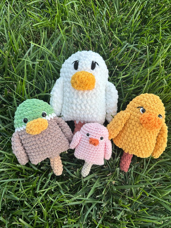 Quack-cicle かぎ針編みパターン：アヒルの編みぐるみぬいぐるみ（PDF