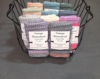 Paño de algodón tejido a mano: cuadrado de 8,5 pulgadas