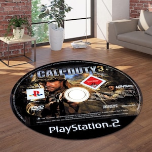 Gifts for Gamers, Round Rug, Game Room Rug, Video Game Rug, Player Rug, Game Room Decor, Player Decor, Area Rug, Modern Rug, Living Room Rug