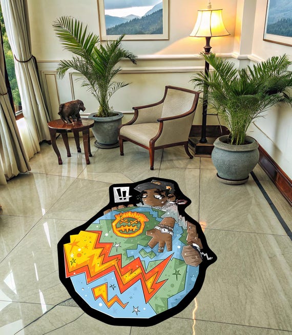 CACTUS ARCHES RUG travis scott 新品 Travis Scott X Murakami Cactus Jack Inspired Flower Rug | eBay