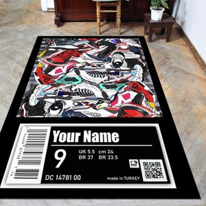 Alfombra personalizada, alfombra para zapatillas, alfombra personalizada, alfombra para zapatero, alfombra colorida, alfombra moderna, alfombra popular, alfombra decorativa para el hogar, regalo de inauguración de la casa,