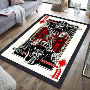 Darth Vader Rug, Modern Rug,YoungRoom Gift,Office Bedroom Rug,Decorative Rug, Playing cardsCustom Rug, Movie Rug, Star Rug, Livingroom rug,