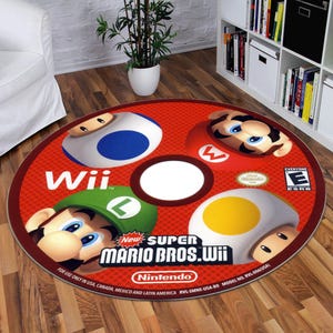 Babyroom rug,Game Room Rug,Video Game Rug,Gifts for Gamers,Popular Round Rug,Player Rug,Kidsroom Room Decor,Player Decor,Area Rug,Modern Rug