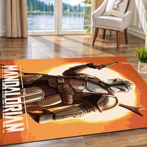 Star Wars Rug,Mandalorian Rug,Fantastic Rug,Boys Room Rug,Custom Rug,Personalized Gifts,Area Rug,Movie Rug,Movie Decor,Young Room Rug