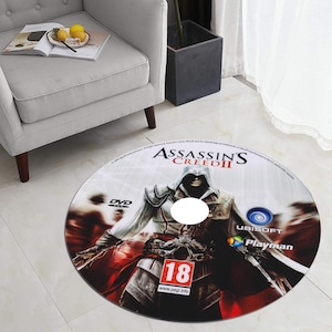Player Decor, Area Rug, Modern Rug, Living Room Rug, Popular Rug,Video Game Rug, Round Rug, Game Room Rug, Player Rug, Game Room Decor,