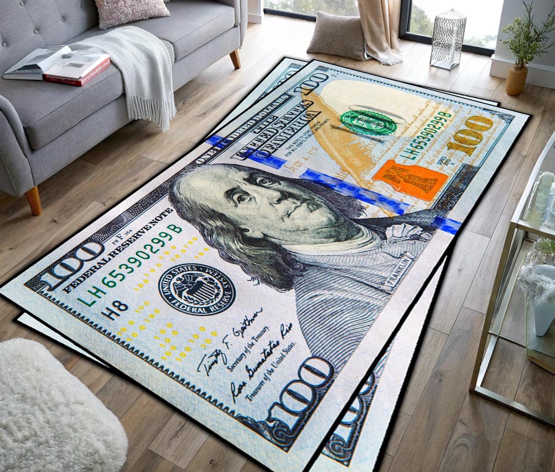 Money Box Rug, Banknote Rug, Dollar Rug, Area Rug, Iconic Rug,modern ...