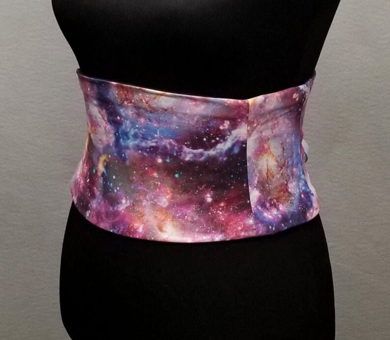 Sale Corset Fits Waist Sized 27 to 30 Universe Corset Waist Cincher Ready to Ship Sample Sale Obi Belt Corset Belt