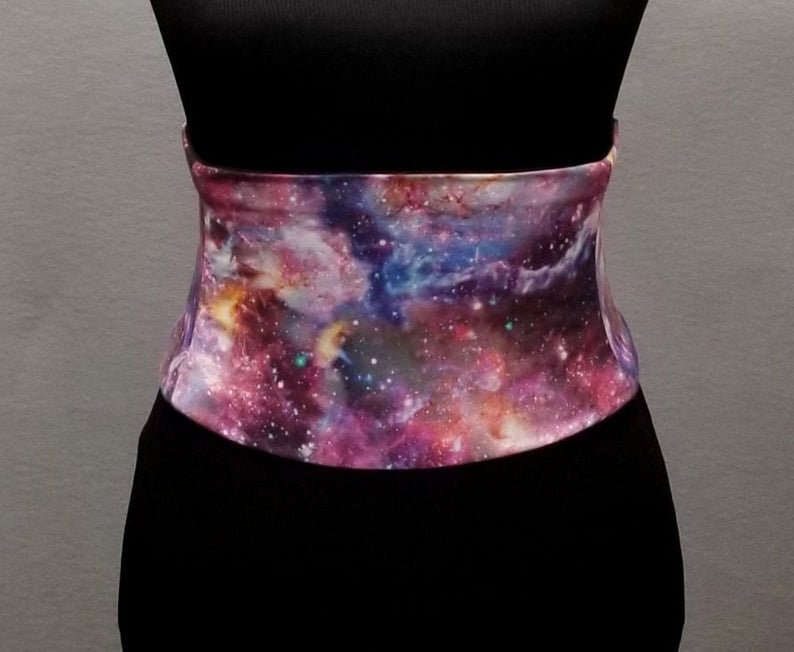 Sale Corset Fits Waist Sized 27 to 30 Universe Corset Waist Cincher Ready to Ship Sample Sale Obi Belt Corset Belt