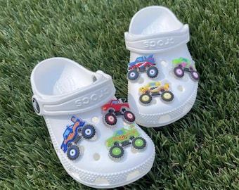 Monster Truck Shoe Charms | Monster Truck Birthday | Monster Truck Party Favor | Trucks & Vehicle Set | 1 piece, 6 piece, OR 12 piece set
