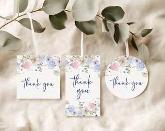 Etiquetas de lembrancinha "Bebê em Flor", Etiqueta de agradecimento editável para chá de bebê, Etiqueta de lembrancinha para chá de bebê de menino, Etiquetas de presente "Bebê em Flor", Bebê em Flor para menino, BS07