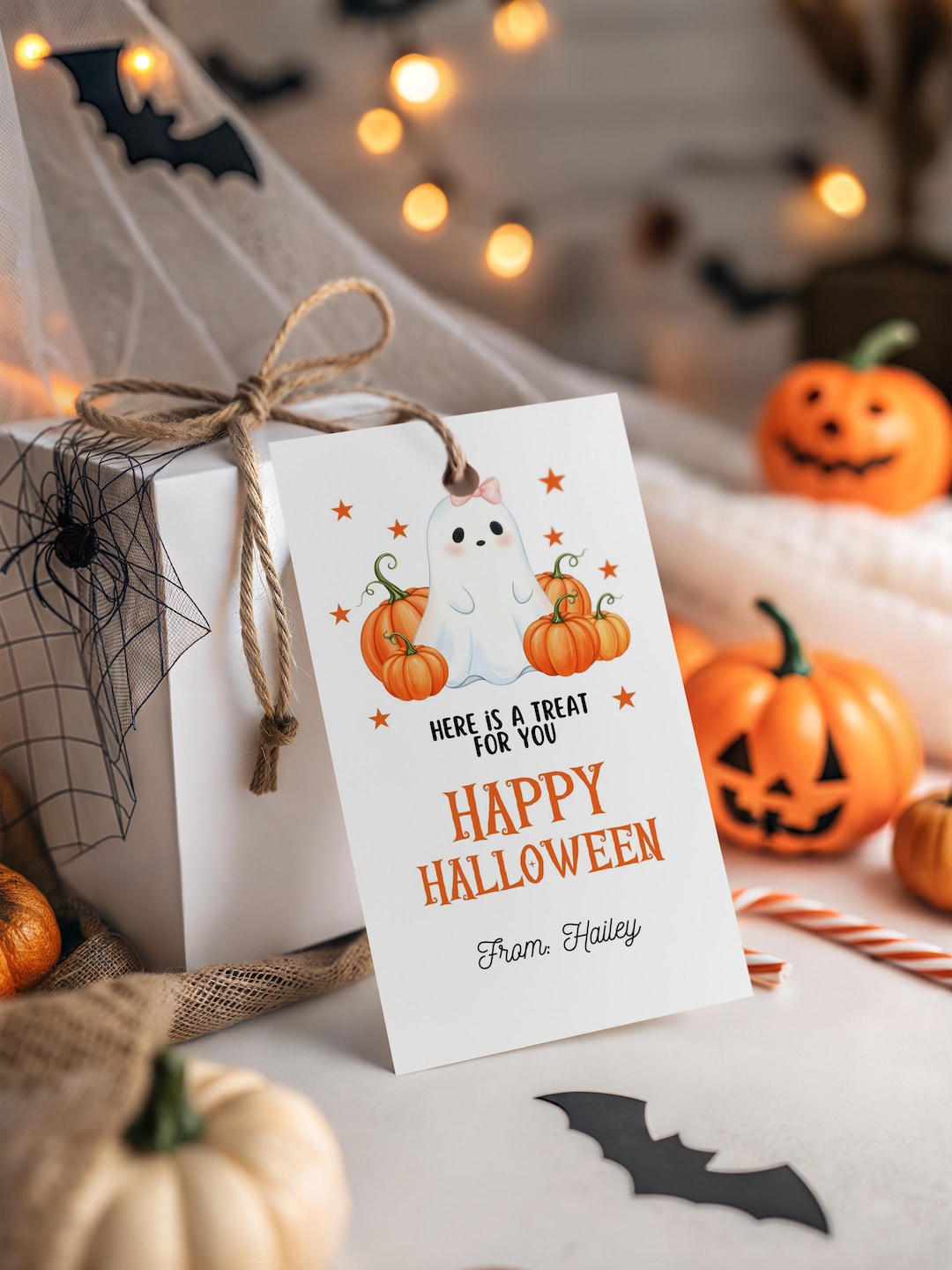 Printable Halloween Tags Editable Treat Tags Halloween Thank You Tag ...