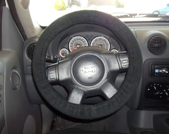 Fleece Steering Wheel Cover, Black