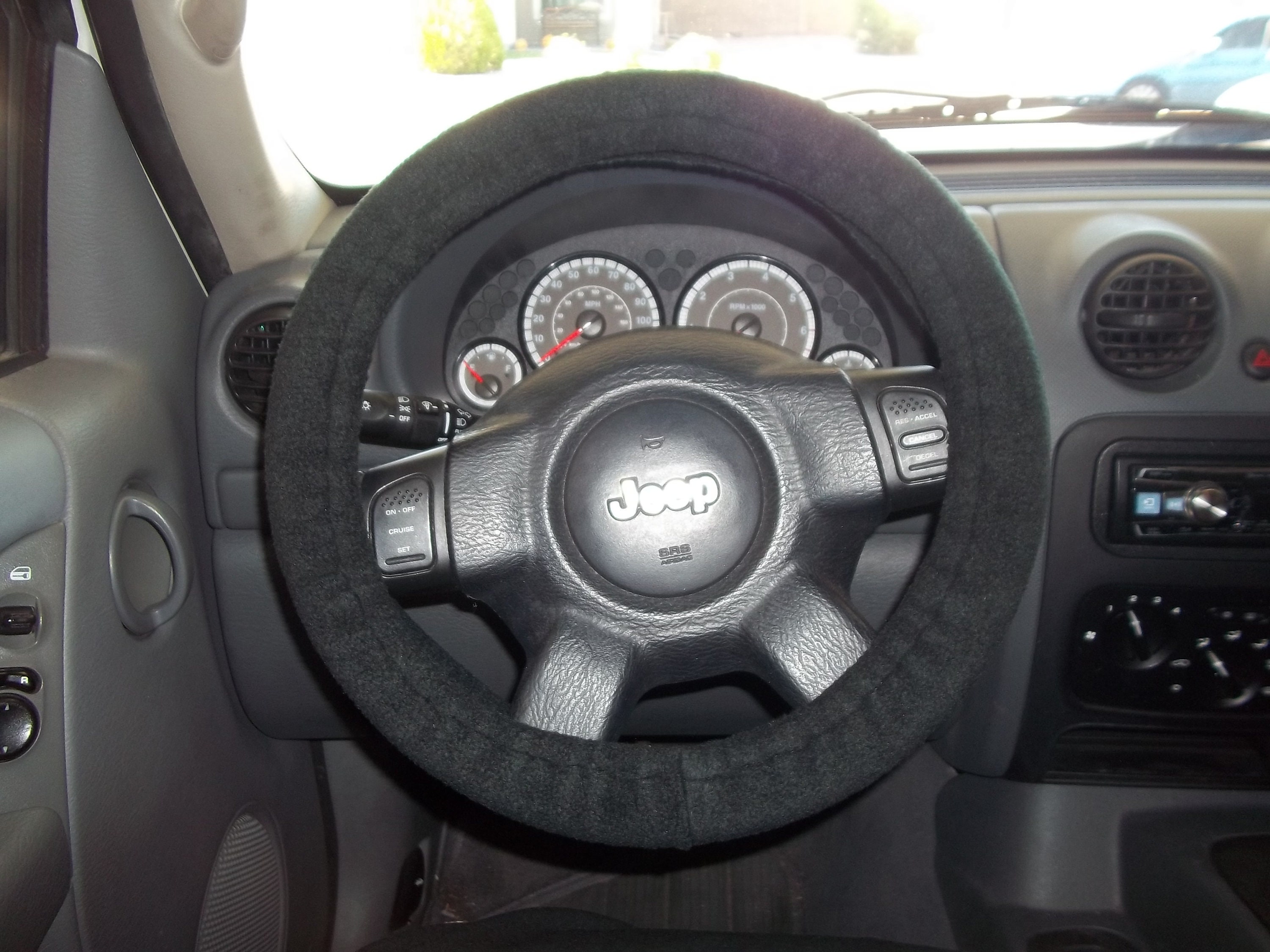 Fleece Steering Wheel Cover Black - Etsy