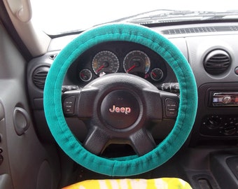 Fleece Steering Wheel Cover, Teal