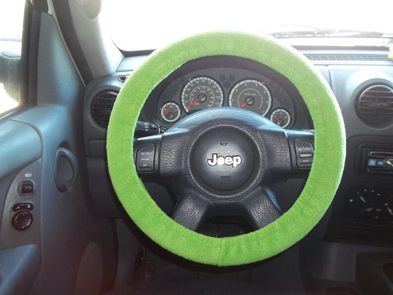 Fleece Steering Wheel Cover Lime Green Etsy