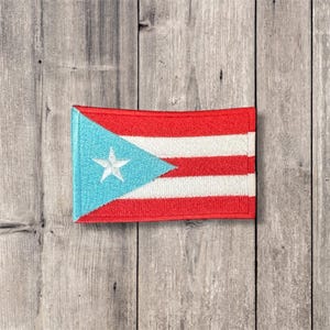 Puerto Rico | Puerto Rican Flag | Iron-On Patch | Embroidered | dtmf |