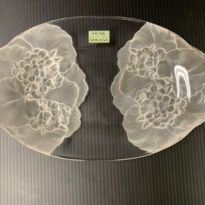 Mikasa Crystal Oval Platter 9.5&quot; Splendor