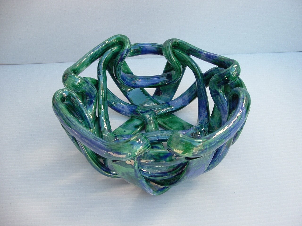 Contempo II pottery bowl with holes fruit bowl bread warmer Etsy