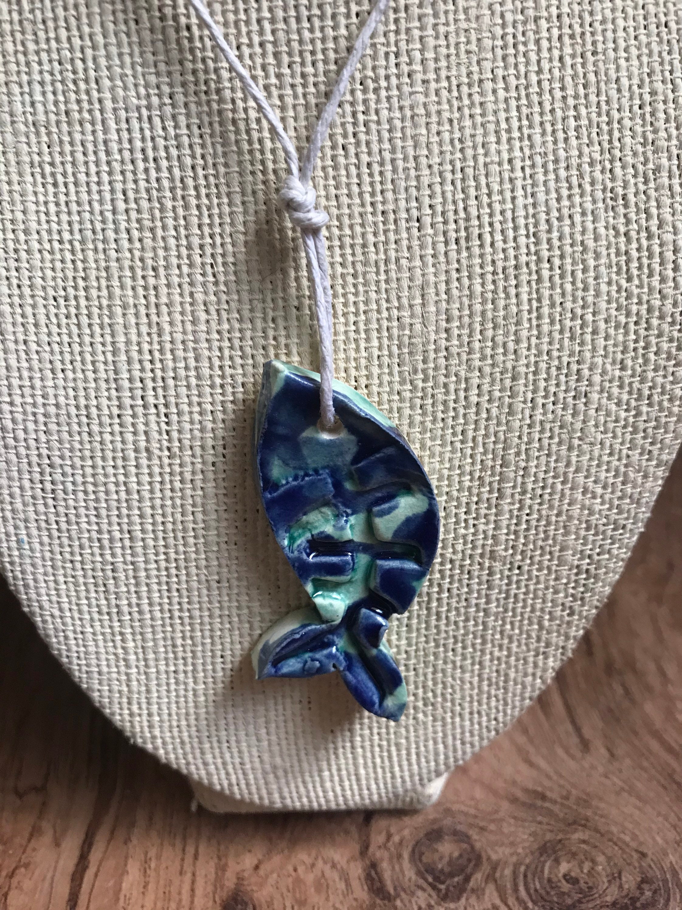 Ceramic fish necklace