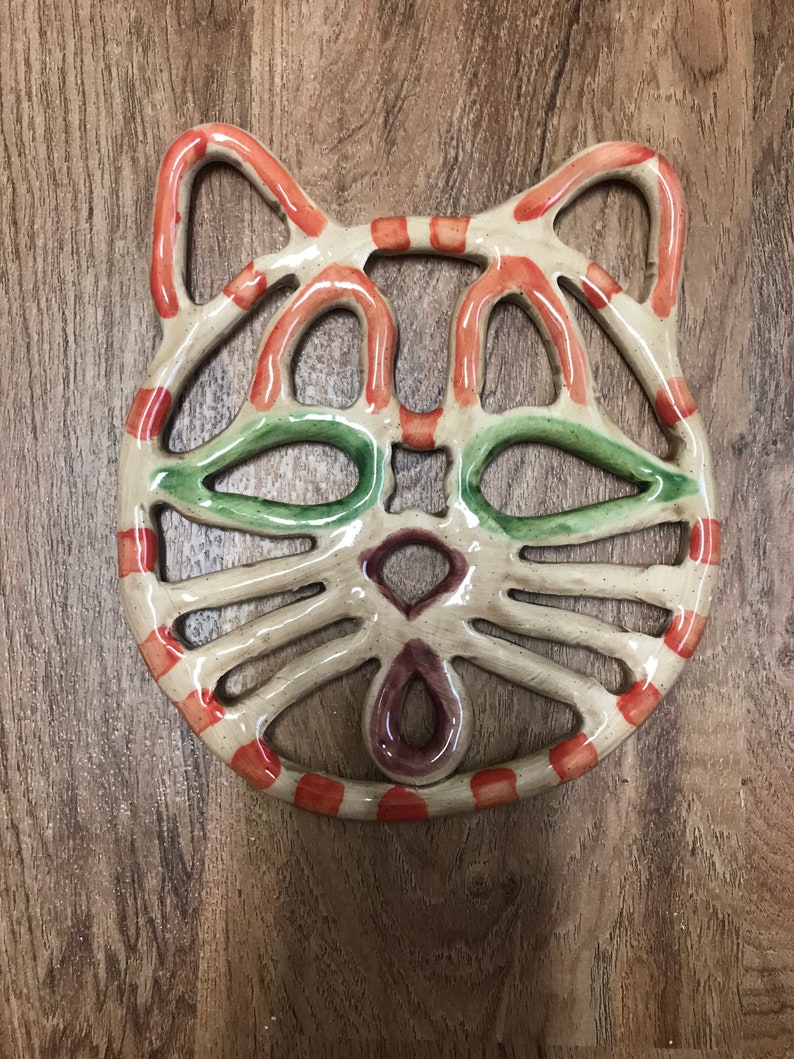 Ceramic cat trivet-functional cat decor-custom cat gift image 5