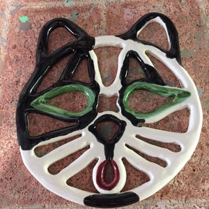Ceramic cat trivet-functional cat decor-custom cat gift image 8