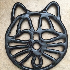 Ceramic cat trivet-functional cat decor-custom cat gift image 4