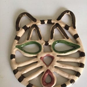 Ceramic cat trivet-functional cat decor-custom cat gift image 3