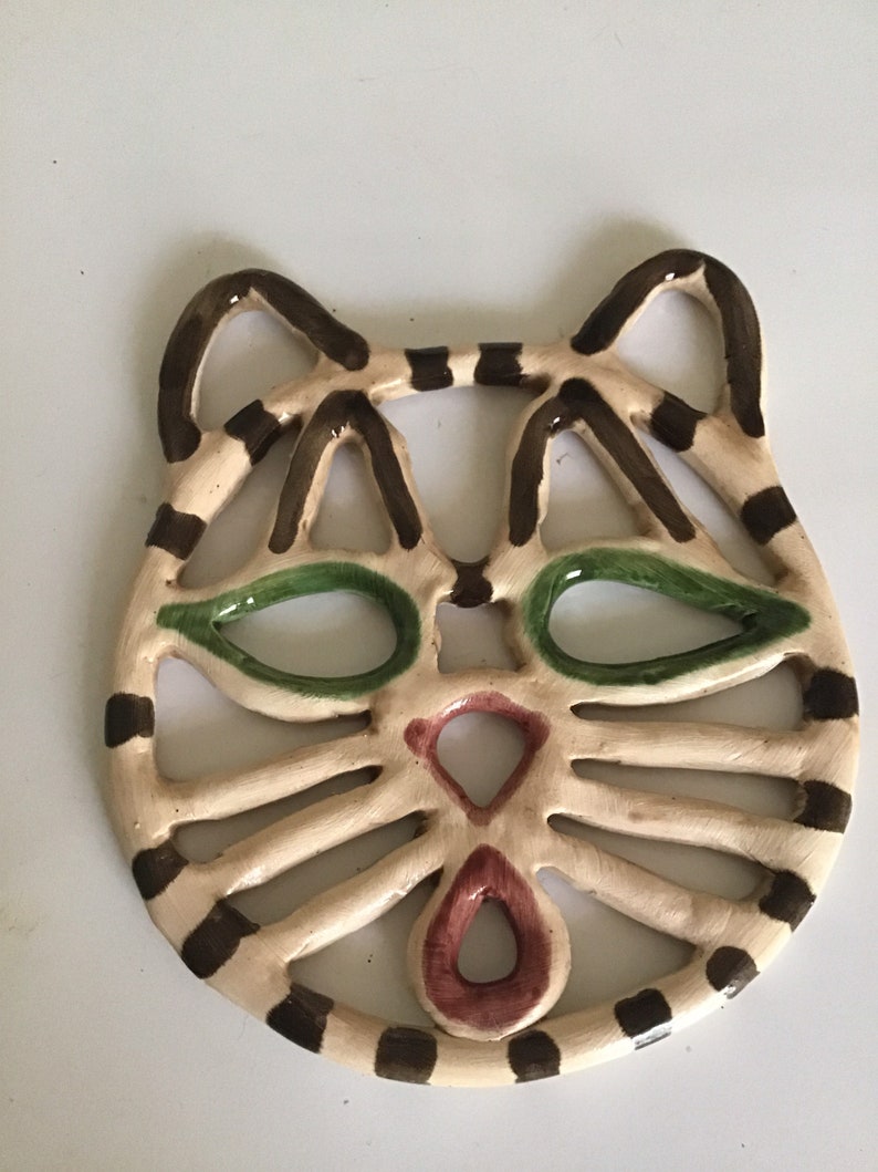 Ceramic cat trivet-functional cat decor-custom cat gift image 3