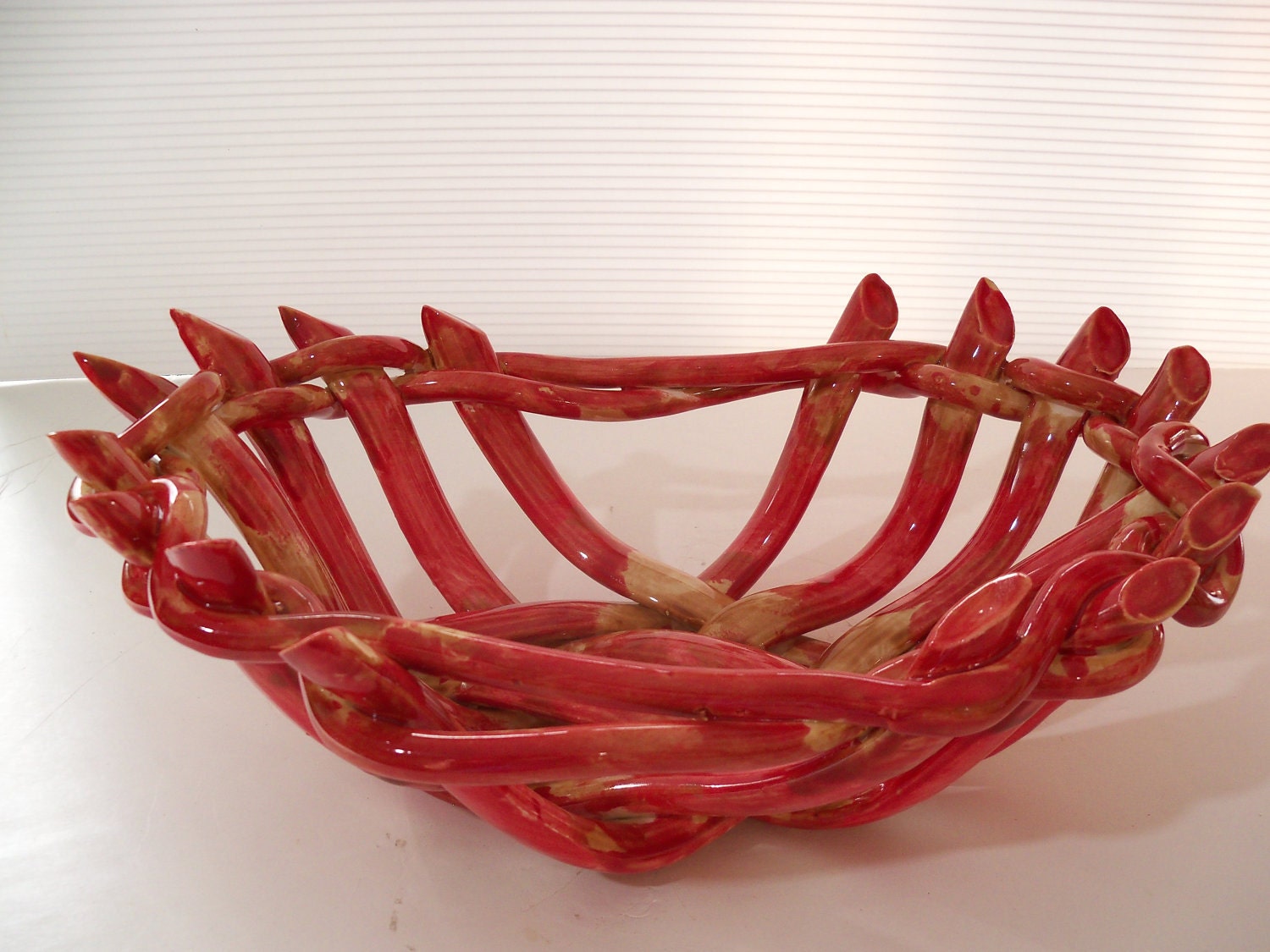 Oval Ceramic fruit bowl- contemporary design sunset color glaze ... Oval Ceramic fruit bowl- contemporary design sunset color glaze ...