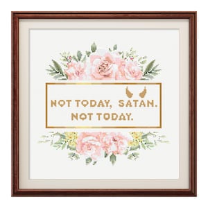 Funny Floral Cross Stitch Pattern: Snarky Sarcastic Design (PDF Download)