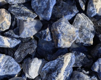 ¡NUEVA LLEGADA! Sodalita en bruto para pulir / Piedra azul intenso / Fácil de trabajar / Pulido intenso / Blanco reactivo a los rayos UV (algunos)