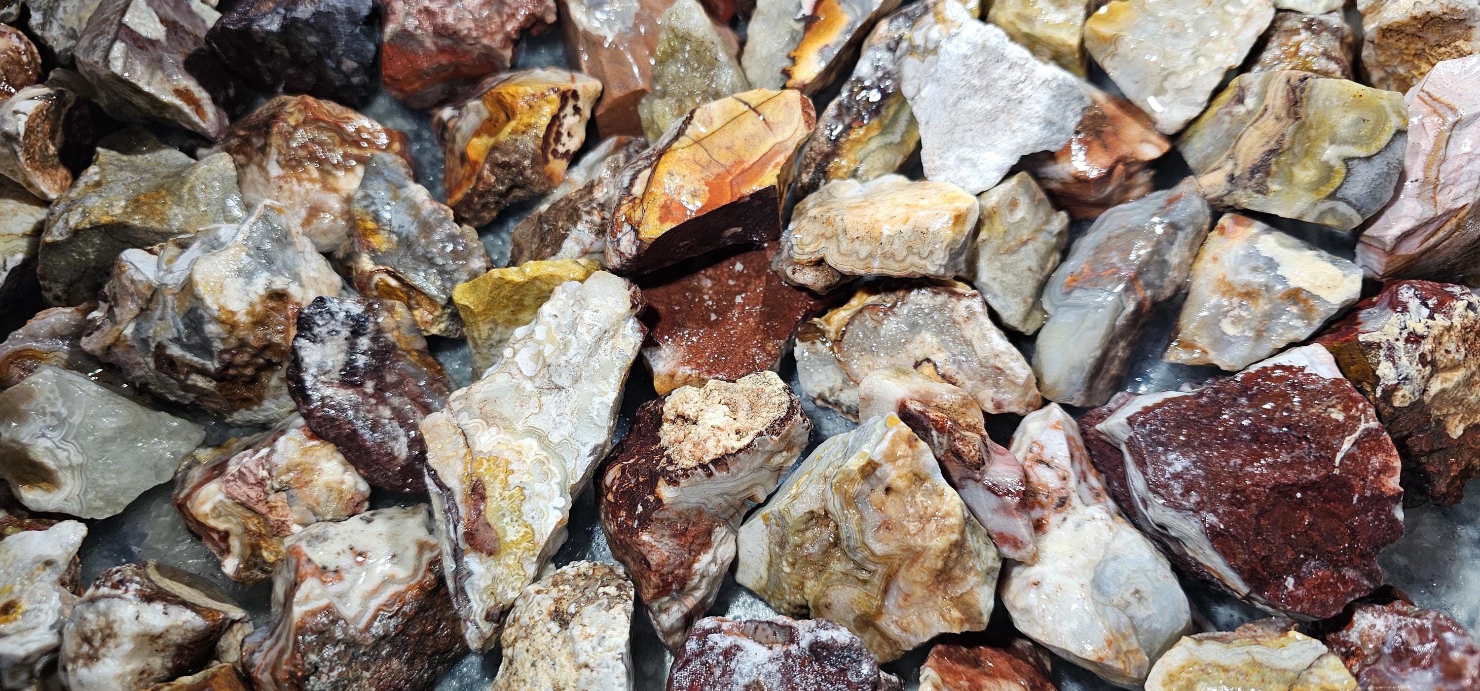 Mexican Crazy Lace Agate Raw Rough Rock for Tumbling&lapidary - Etsy ...