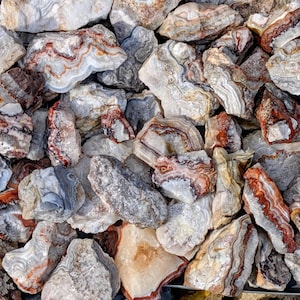 Mexican Crazy Lace Agate Tumbling Rough | Raw Rough Rock for Tumbling, Cabbing and Lapidary