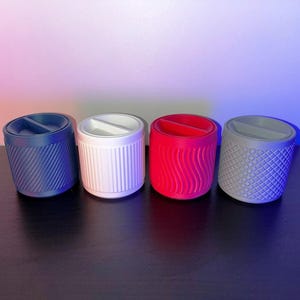 Caja de almacenamiento cilíndrica con tapa de rosca - Archivo STL para impresión 3D (descarga instantánea)