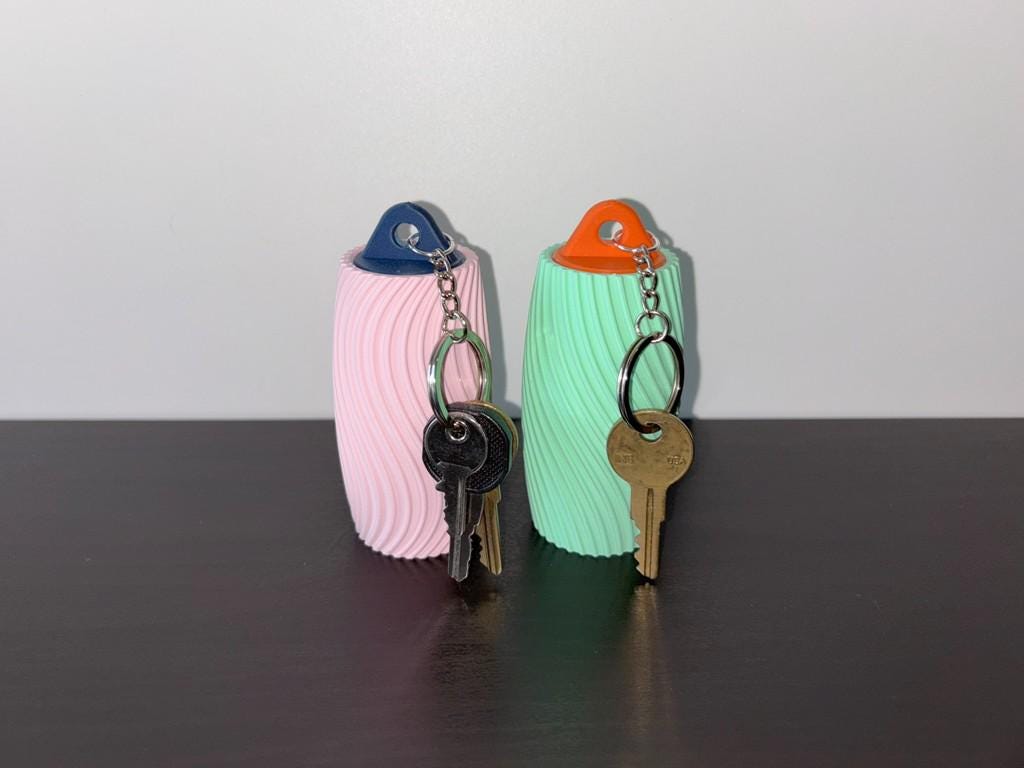 Key Shaped Container 3D Printed Keychain Container STL Files: Multipurpose Stash Box - Etsy