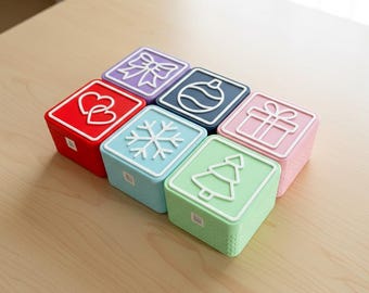 ミニギフトボックス「ホリデーミックス」。6種類のバリエーション。デジタルダウンロード。3Dプリンター用STLファイル