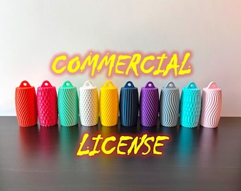 商用ライセンス：3DプリントキーホルダーコンテナSTLファイル。多目的収納ボックス
